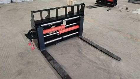 side shift skid steer forks|fork attachment works on bobcat.